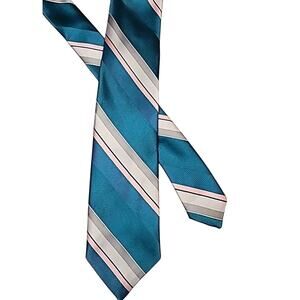 VTG ENVOY Silk Striped Tie 80s Mod Ivy GVC